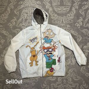 Members Only x Nickelodeon Rugrats Men's XL White Windbreaker Jacket